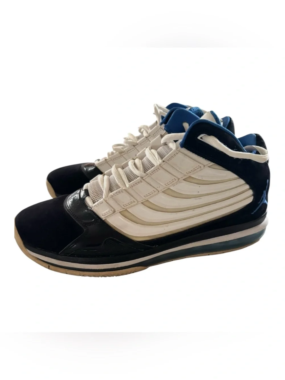 Jordan Navy White Black Big Ups Varsity Roya Sneakers SZ 11.5 Worn 1X Indoors